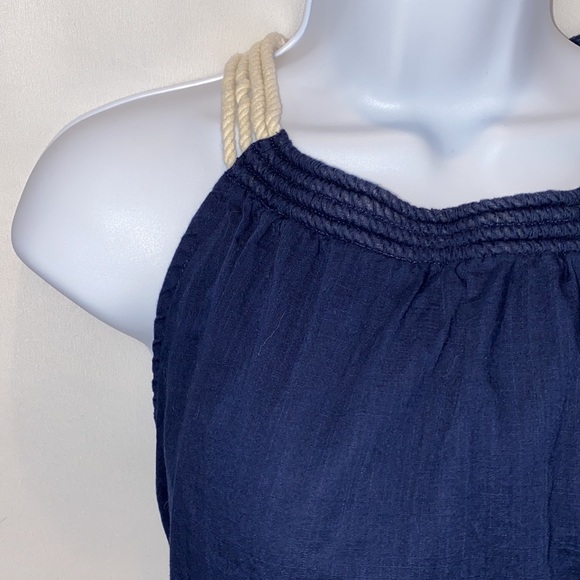 J. Crew boxy cotton summer tank with rope straps in Navy blue size S - Picture 4 of 12